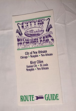 Vintage Amtrak Route Guide 80s-90s City of New Orleans railroad train ephemera