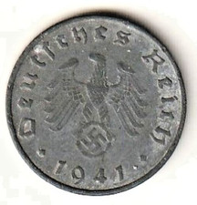 10 Reichspfennig | 1941-G | Germany | Third Reich | Extra Fine + | KM# 101