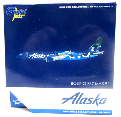 2022 Gemini Jets GJASA2078 ALASKA Boeing 737 Max 9 ORCAS diecast 1