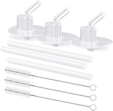 Replacement Straws for Thermos Funtainer 12 Ounce Bottle, 3 Pieces Straw Cleanin