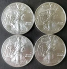 Lot of Four 2014 $1 American Silver Eagle Dollars