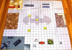 DC HEROCLIX - THE BATCAVE & STAR LABS INDOOR MAPS 2003 WIZKIDS 36 X 36