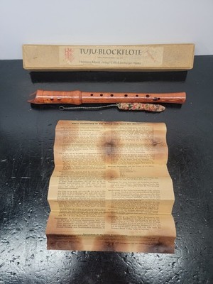 Rare! Vintage Hermann Moeck Tuju Recorder Suprano C Dark Wood