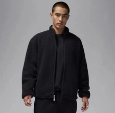 Men's Nike Air Jordan Flight High-Pile Fleece Sherpa Jacket Full Zip FV7448 010