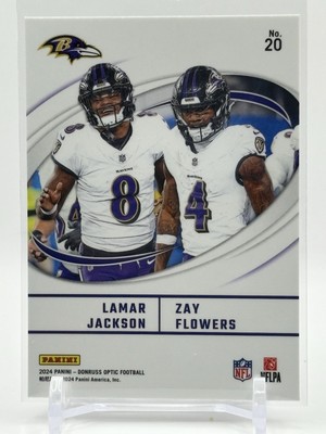 2024 Panini Donruss Optic LAMAR JACKSON & ZAY FLOWERS Best Tuddys