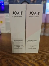 JOAH Foundation Crystal Glow Peptide-Infused LN050 Tan Warm Undertones Lot Of 2