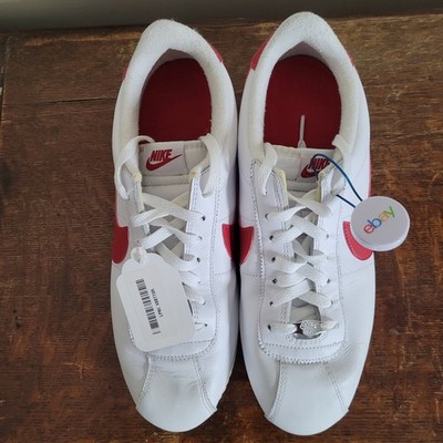 Nike Cortez Basic Leather White & Gym Red, Men s 11.5 US 45.5 EUR Excelllent