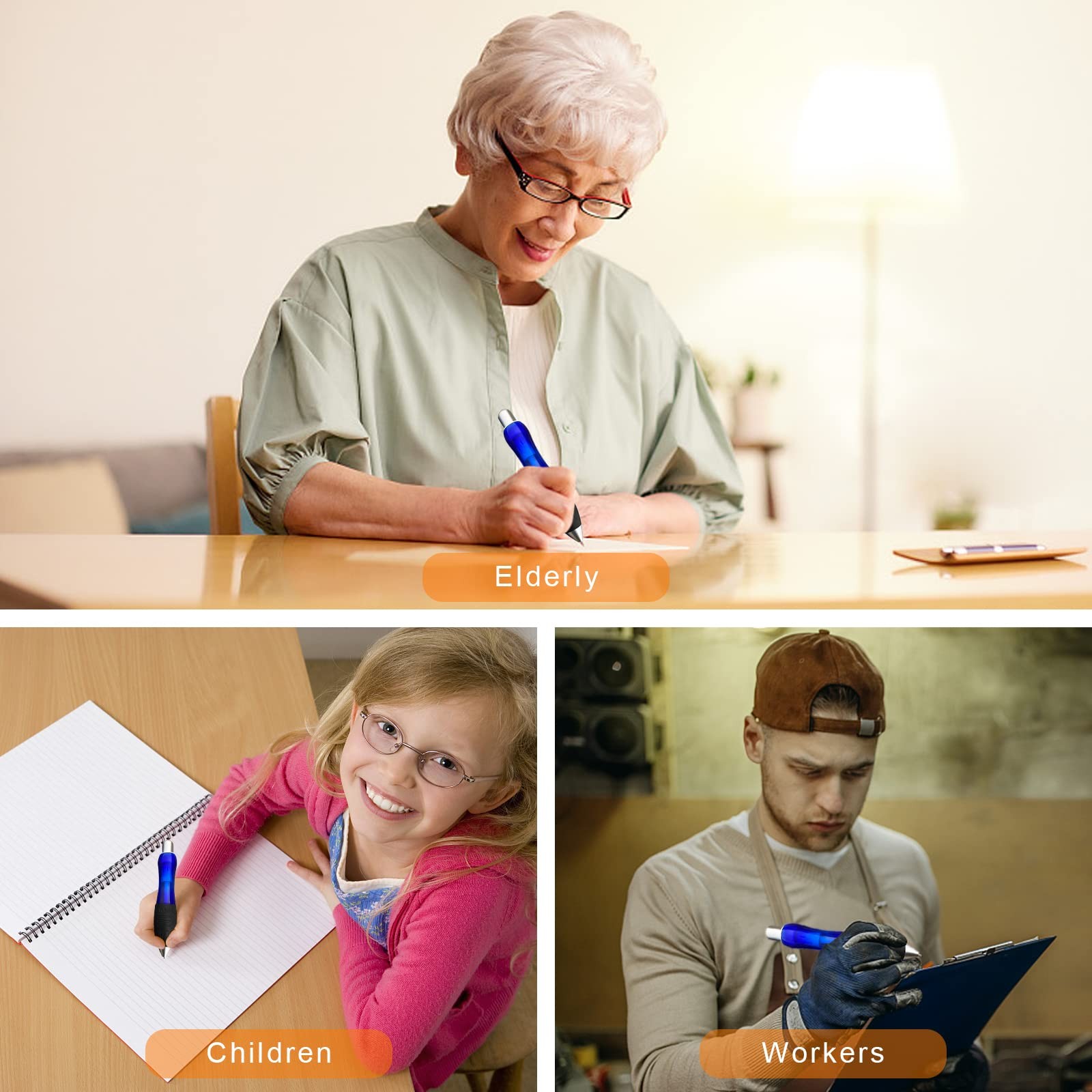 Pens Aids Writing For Tremor, Arthritis, Parkinson, Handicap, Carpal Tunnel