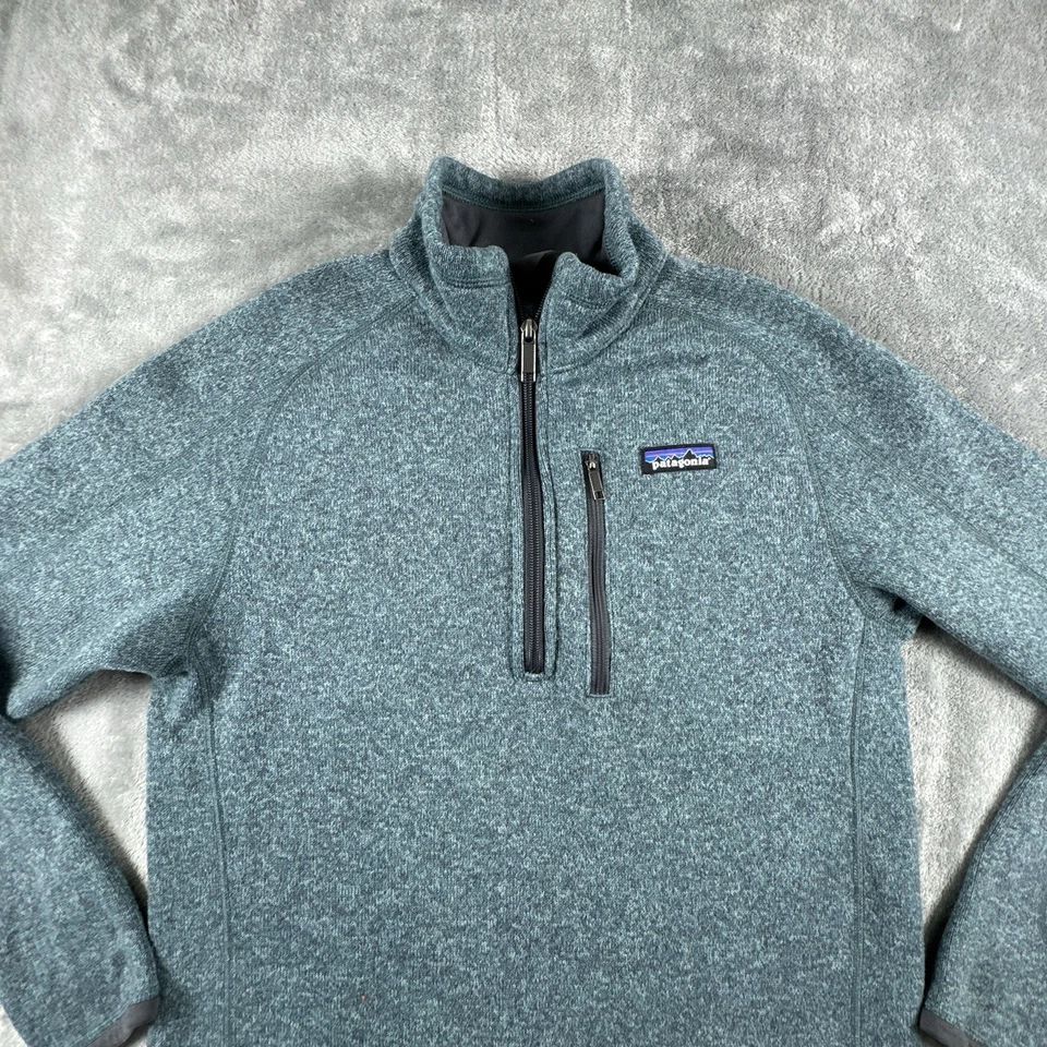Patagonia Better Sweater Mens S Green 1/4 Zip Fleece Pullover Outdoors Pocket - Image 2 of 4