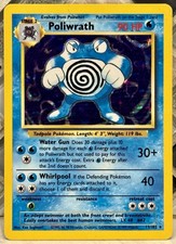 Pokémon TCG Poliwrath 013/102 Base Set Holo Rare. 1999 WOTC  MP