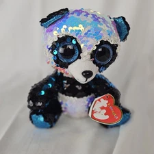 TY Beanie Boo Flippables BAMBOO Panda 6" Color Changing Sequin plush toy