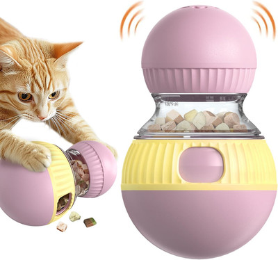 Cat Treat Dispensing Puzzle Feeder Ball for Indoor Kittens and Cats