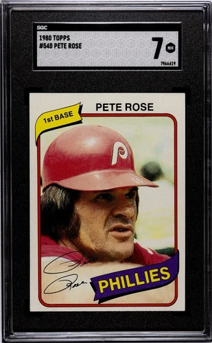 1980 Topps #540 Pete Rose SGC 7 MLB Philadelphia Phillies