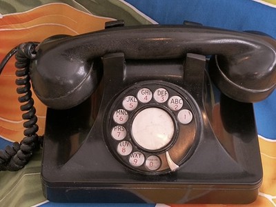 Art Deco Bakelite Rotary Telephone Desk Phone NORTH ELECTRIC 1940s - UNTESTED
