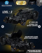 McFarlane Toys Collector's Club BvS Justice League Batmobile Level 2 Crowdfund