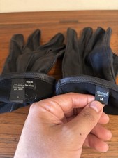 Gates Men s Black Leather Gloves Size M Wool Lined Snap Cuff
