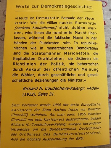 Adel - Richard  Nikolaus Coudenhove Kalergi - Heft (1922, Faksimile) - Picture 2 of 5