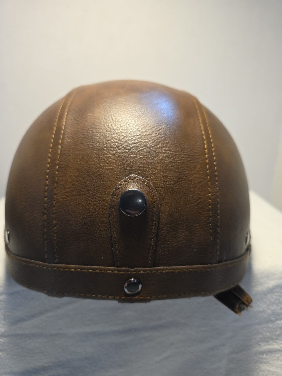 MOTORCYCLE Zengen KCO Original Helmet XL Brown Leather With MOTORCYCLE Zengen KCO Original Helmet XL Brown Leather With