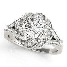 Lab-Created 1.70 Ct Round Cut VVS1 White Diamond Wedding Ring 14K White Gold FN