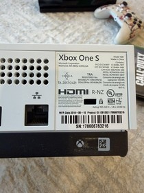 Xbox One S 1TB Console Bundle Controller HDMI 3 Games Tested Works Great