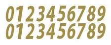 0-9 Numbers Gold Sticker Vinyl Decals CHOOSE .5" - 12" Set Of 20 V546-2 