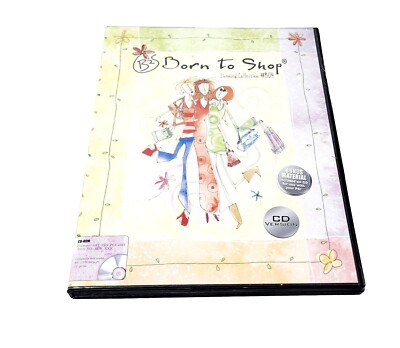 OESD Embroidery Design CD Born To Shop Saying Phrase # 804 Multi Format 
