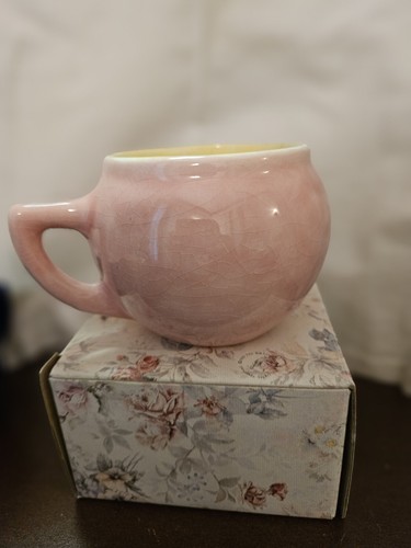 VINTAGE Handmade By Les Pottery "Man in the Moon" Glazed Coffee Mugs Set Of 2 - Picture 7 of 8