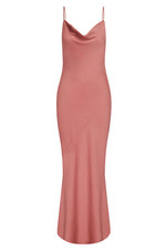 Shona Joy Cowl Flared Dress Blush Size 16 AU Evening Event