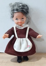 1975 United Doll Co. ~ 6.5” Grandma Grannykins Doll With Outfit & Glasses