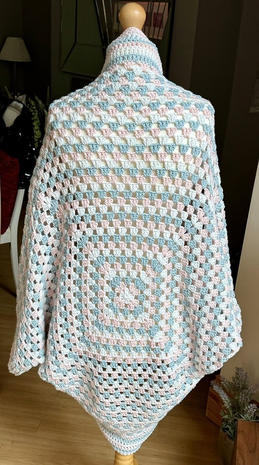 HANDMADE HANDCRAFTED 100 COTTON CROCHET GRANNY SQUARE COCOON CARDIGAN SHRUG eBay