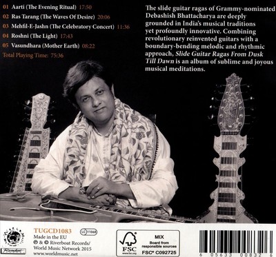 DEBASHISH BHATTACHARYA - SLIDE GUITAR RAGAS FROM DUSK TILL DAWN [SLIPCASE] NEW C