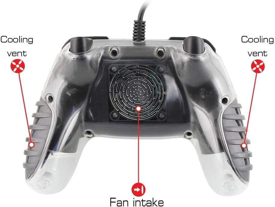 NYKO [ AirGlow ] LED Fan-Cooled Wired USB Force Feedback Controller (Switch) New - Image 3 of 4