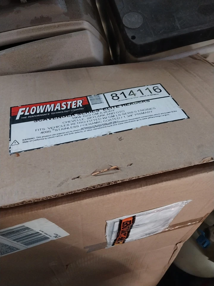 Cabezales de carroñero Flowmaster 814116 para carrocería GM 1964-1972, intercambio LS Foto 2 de 2