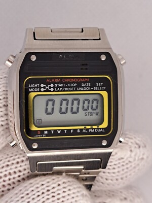 レア VINTAGE 90's ALBA SPORTS W348-4A00 時計 デッド美品◇W348◇セイコー アルバ スポーツ デジタル◇1/1000