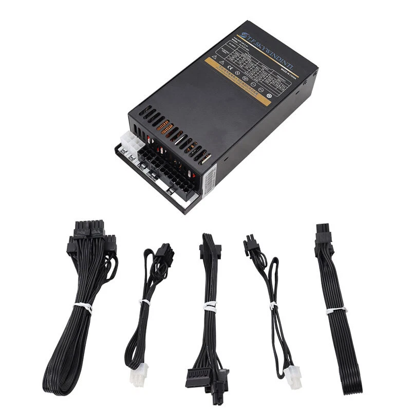 600 Watt Full Modular Flex ATX Power Supply Small 1U Computer PSU Dual CPU - image 4 of 4