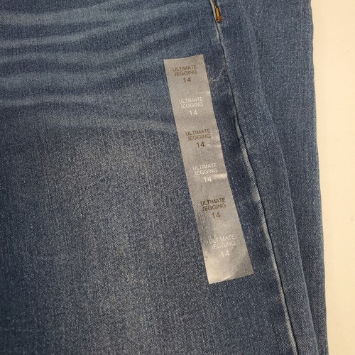 So Girls Jeans Size 14 Jeggings Dark Wash Adjustable Waist Mid Rise Stretchy - Picture 3 of 8