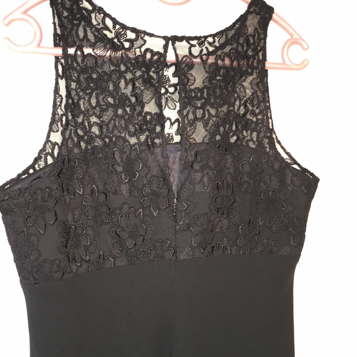 jones new york black lace dress Jones New York Empire Waist Black Silk & Lace Dress