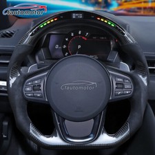 Carbon Fiber Alcantara Led Steering Wheel Fit 2019+ Toyota Supra A90 Mkv Mk5