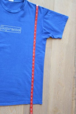 Supreme X Kaws Box Logo Tee SS11 Blue Large Chalk Brooklyn