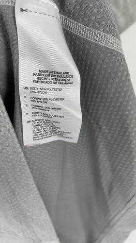 Adidias Men's Short Sleeve Top Gray Slim Fit Shirt Size Medium Climalite. - Picture 14 of 16