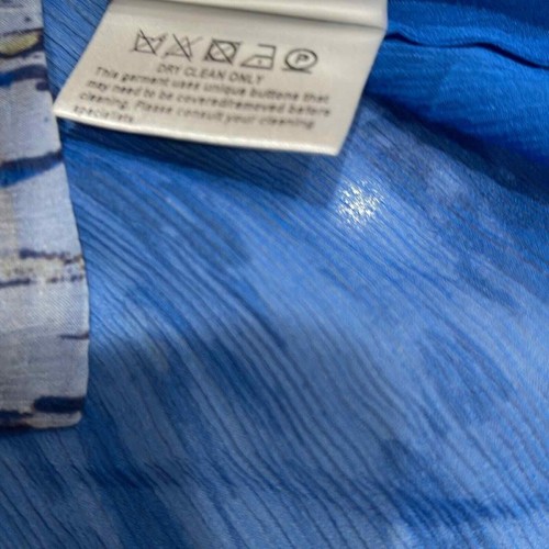 PORTS 1961 Estampado Acuarela Seda Gasa Capucha Asimétrica Cuello Bufanda Top Talla 4 - Imagen 6 de 6