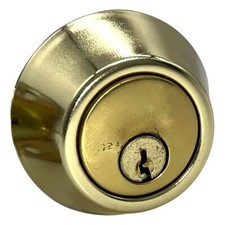 GOLD POLISHED BRASS DEADBOLT, CONTRACTOR-GRADE DEADBOLT 44535