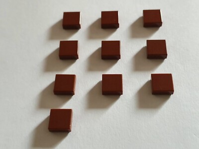 LEGO  10 x 3070b Fliese 1 x 1 Reddish Brown (VGB) Creator rotbraun