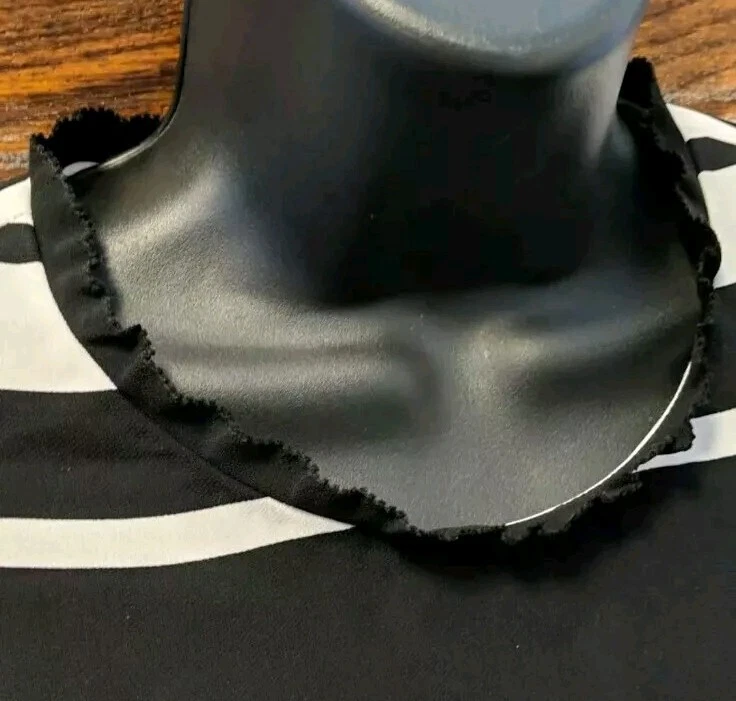 Abito Kate Spade New York nero bianco mantello a righe vertigini taglia 6