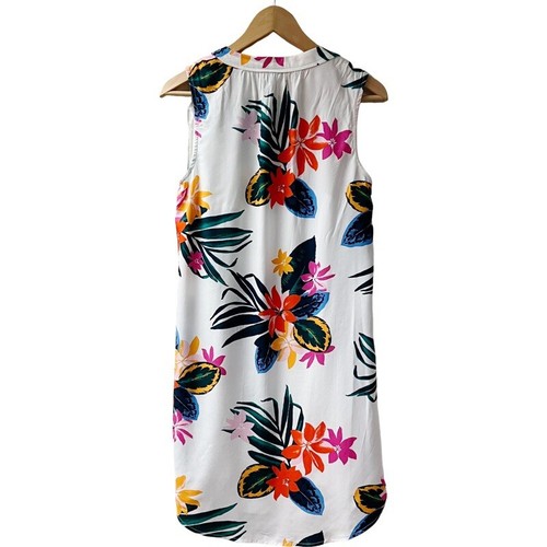 NWT OLD NAVY Womens Tropical Sleeveless Dress Small V-Neckline Lined Front Tie - Picture 5 of 10