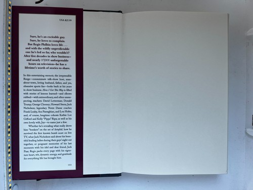 How I Got This Way (1st Ed. & Print)—Signed by the late, great Regis Philbin - Picture 4 of 8