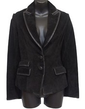 June Women's Suede Jacket Black Size Xs