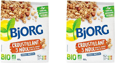 - Céréales Bio Croustillant 3 Noix - Aux Céréales Complètes - Riche En Fibres - 