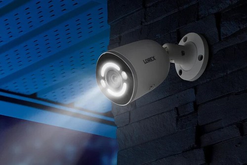 Lorex 4K Deterrence Bullet AI PoE IP Wired Lighting Cameras 4-Piece E895AB - Picture 5 of 12