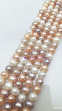 Natural 7-8/8-9/9-10mm Multicolor Freshwater Baroque Pearl Loose Beads 14.5''
